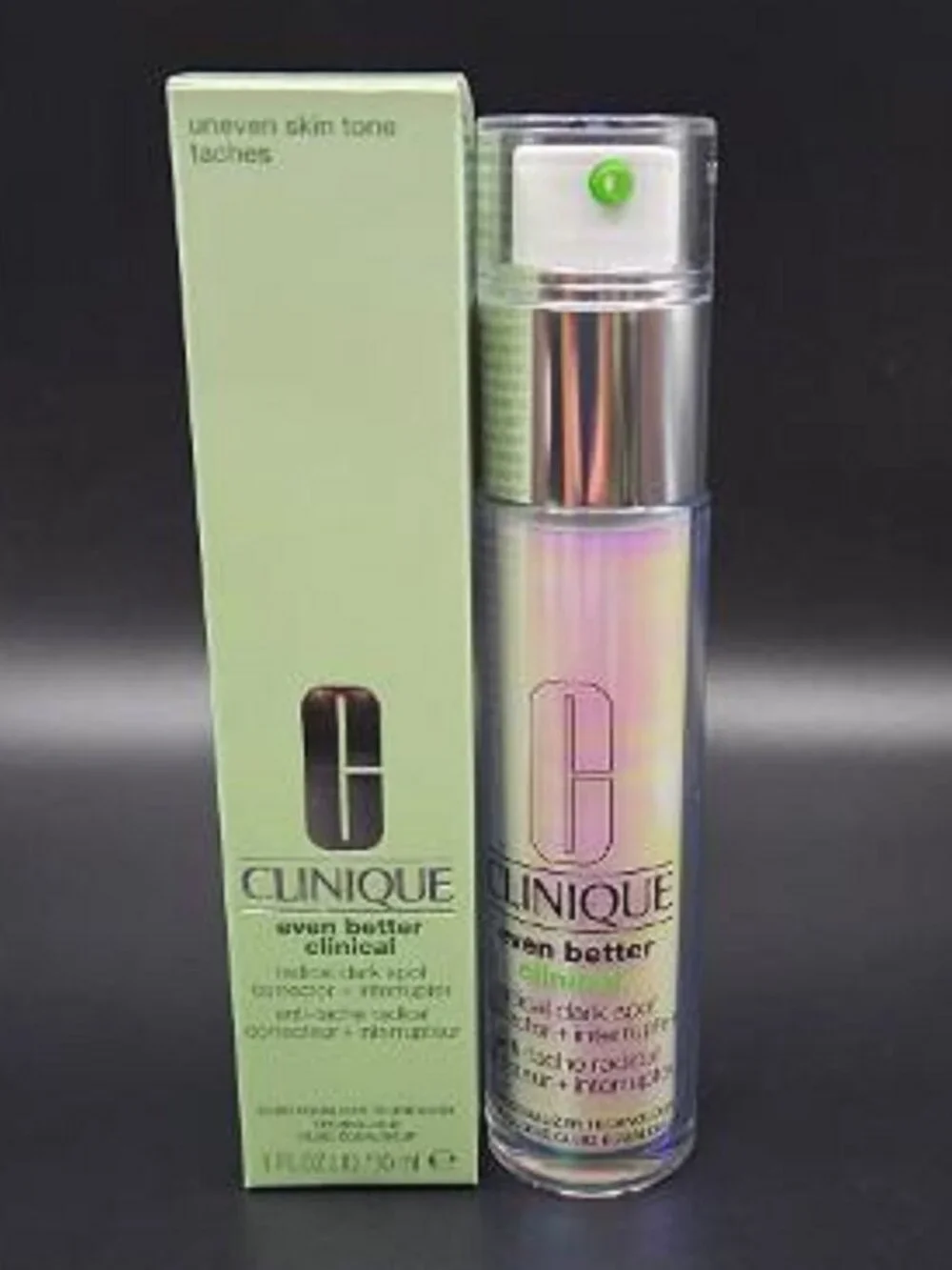 NIB Clinique Even Better Clinical Radical Dark Spot Corrector + Interrupter 1 oz